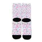 Sakura Cherry Blossom Pattern Print Long Socks