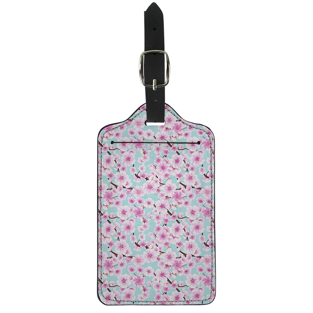 Sakura Cherry Blossom Pattern Print Luggage Tag