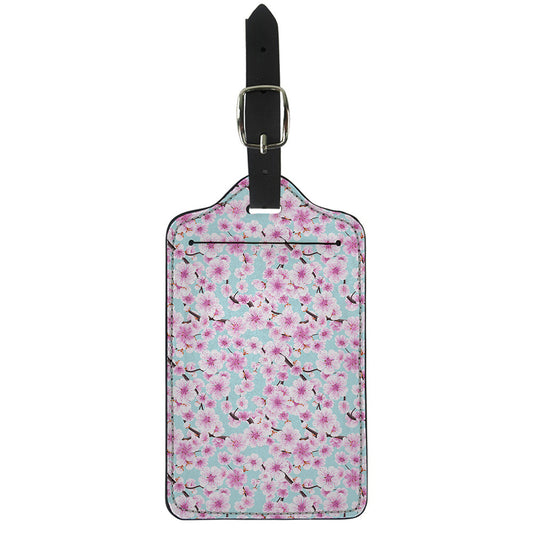 Sakura Cherry Blossom Pattern Print Luggage Tag