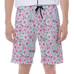 Sakura Cherry Blossom Pattern Print Men's Beach Shorts