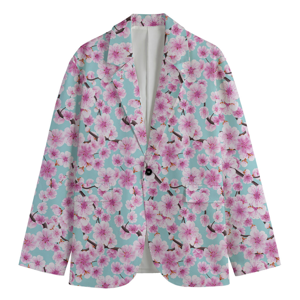 Sakura Cherry Blossom Pattern Print Men's Blazer