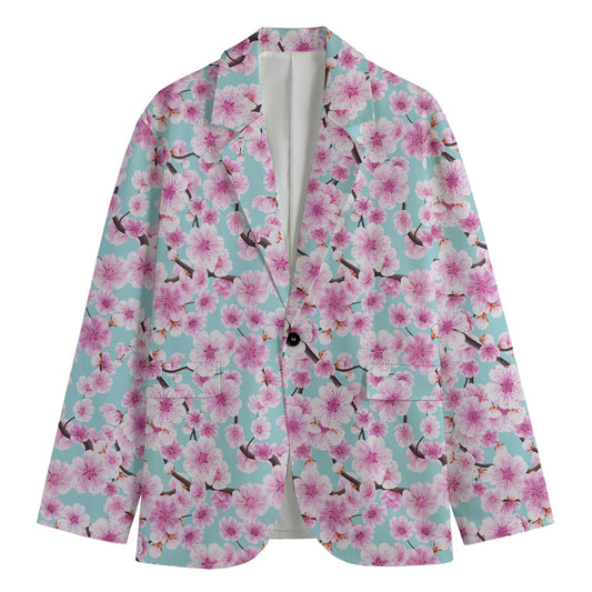 Sakura Cherry Blossom Pattern Print Men's Blazer