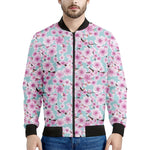 Sakura Cherry Blossom Pattern Print Men's Bomber Jacket