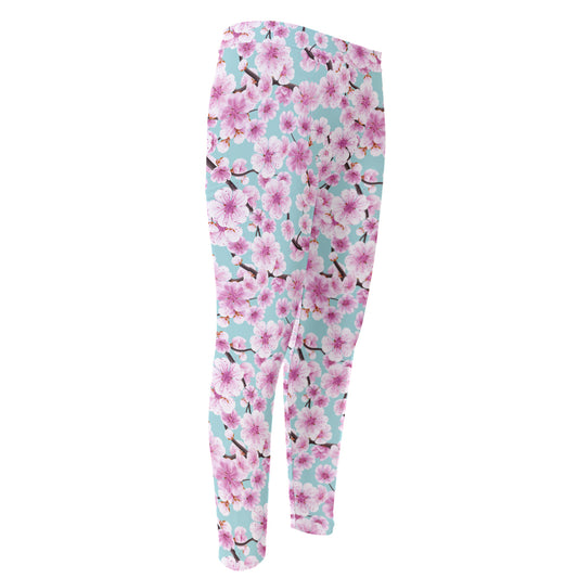 Sakura Cherry Blossom Pattern Print Men's Compression Pants