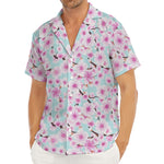 Sakura Cherry Blossom Pattern Print Men's Deep V-Neck Shirt