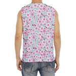 Sakura Cherry Blossom Pattern Print Men's Fitness Tank Top