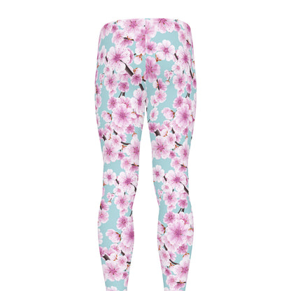 Sakura Cherry Blossom Pattern Print Men's leggings