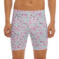 Sakura Cherry Blossom Pattern Print Men's Long Boxer Briefs