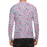 Sakura Cherry Blossom Pattern Print Men's Long Sleeve Rash Guard