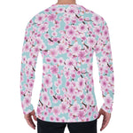 Sakura Cherry Blossom Pattern Print Men's Long Sleeve T-Shirt