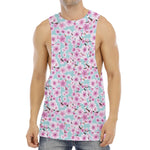 Sakura Cherry Blossom Pattern Print Men's Muscle Tank Top