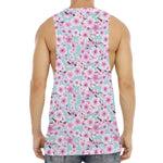 Sakura Cherry Blossom Pattern Print Men's Muscle Tank Top