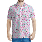 Sakura Cherry Blossom Pattern Print Men's Polo Shirt