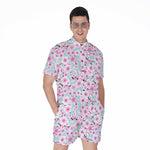 Sakura Cherry Blossom Pattern Print Men's Rompers