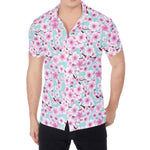 Sakura Cherry Blossom Pattern Print Men's Shirt