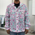 Sakura Cherry Blossom Pattern Print Men's Shirt Jacket