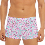 Sakura Cherry Blossom Pattern Print Men's Short Boxer Briefs