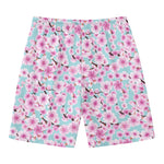 Sakura Cherry Blossom Pattern Print Men's Swim Trunks