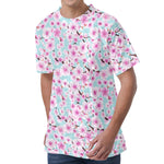 Sakura Cherry Blossom Pattern Print Men's Velvet T-Shirt