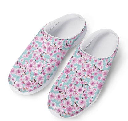Sakura Cherry Blossom Pattern Print Mesh Casual Shoes