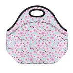 Sakura Cherry Blossom Pattern Print Neoprene Lunch Bag