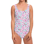 Sakura Cherry Blossom Pattern Print One Piece Swimsuit