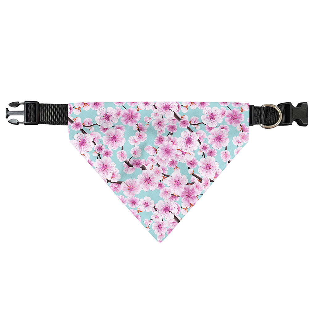Sakura Cherry Blossom Pattern Print Over The Collar Dog Bandana