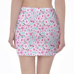 Sakura Cherry Blossom Pattern Print Pencil Mini Skirt