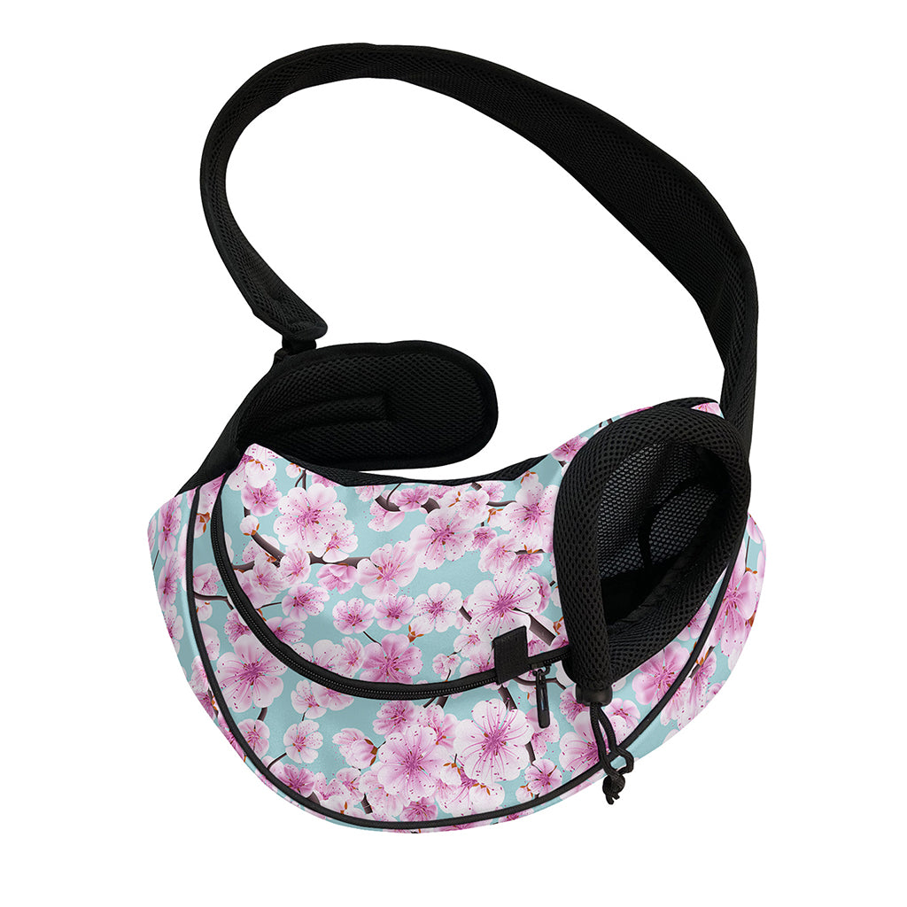 Sakura Cherry Blossom Pattern Print Pet Sling Carrier