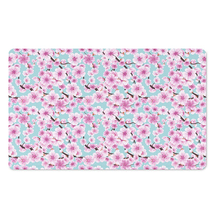 Sakura Cherry Blossom Pattern Print Polyester Doormat