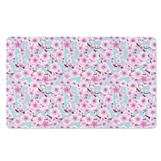 Sakura Cherry Blossom Pattern Print Polyester Doormat