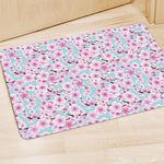 Sakura Cherry Blossom Pattern Print Polyester Doormat