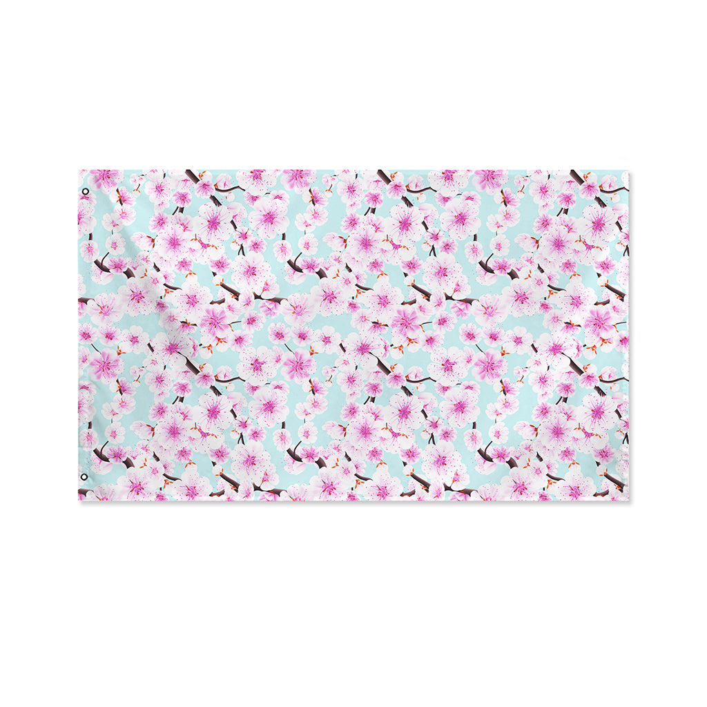 Sakura Cherry Blossom Pattern Print Polyester Flag