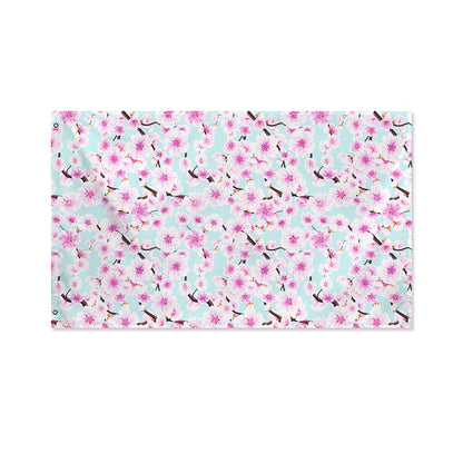Sakura Cherry Blossom Pattern Print Polyester Flag