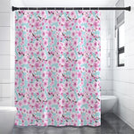 Sakura Cherry Blossom Pattern Print Premium Shower Curtain