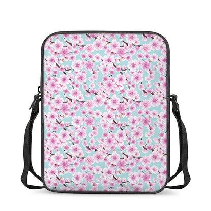 Sakura Cherry Blossom Pattern Print Rectangular Crossbody Bag