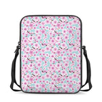 Sakura Cherry Blossom Pattern Print Rectangular Crossbody Bag
