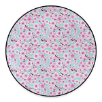 Sakura Cherry Blossom Pattern Print Round Floor Mat