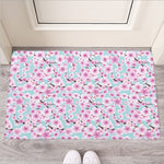 Sakura Cherry Blossom Pattern Print Rubber Doormat