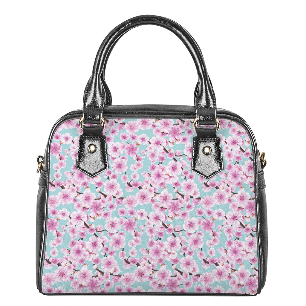 Sakura Cherry Blossom Pattern Print Shoulder Handbag