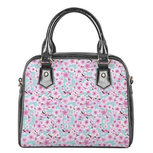 Sakura Cherry Blossom Pattern Print Shoulder Handbag