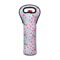 Sakura Cherry Blossom Pattern Print Single Neoprene Wine Tote