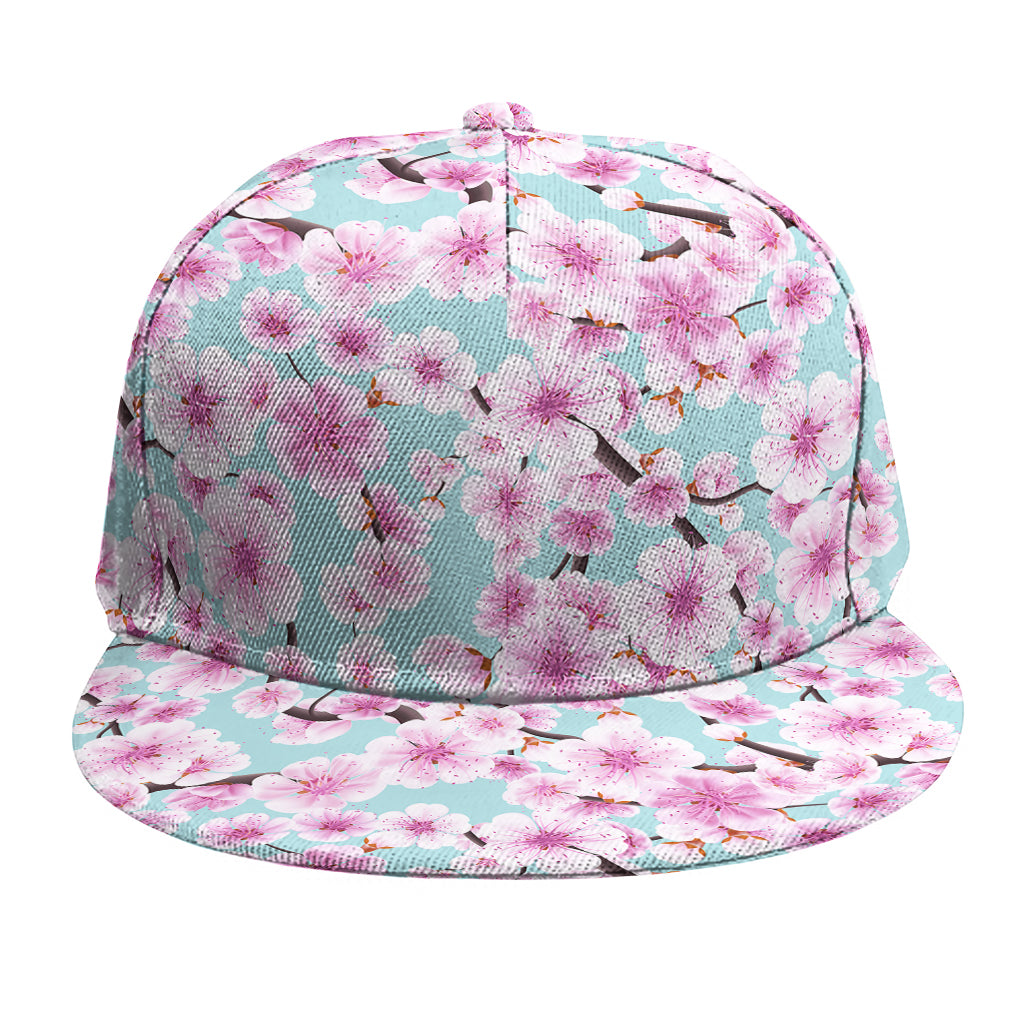 Sakura Cherry Blossom Pattern Print Snapback Cap