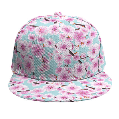 Sakura Cherry Blossom Pattern Print Snapback Cap