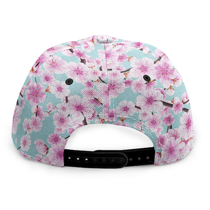 Sakura Cherry Blossom Pattern Print Snapback Cap
