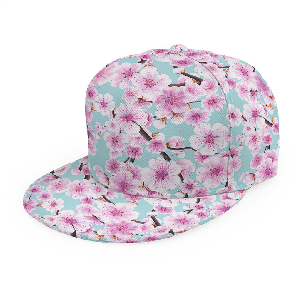 Sakura Cherry Blossom Pattern Print Snapback Cap