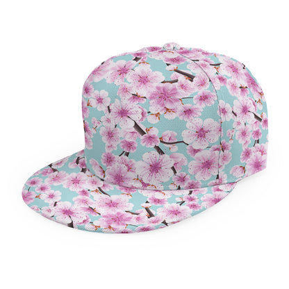 Sakura Cherry Blossom Pattern Print Snapback Cap