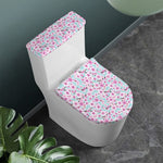 Sakura Cherry Blossom Pattern Print Toilet Lid And Tank Cover Set