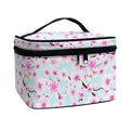 Sakura Cherry Blossom Pattern Print Travel Makeup Bag