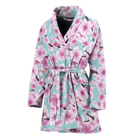 Sakura Cherry Blossom Pattern Print Women's Bathrobe
